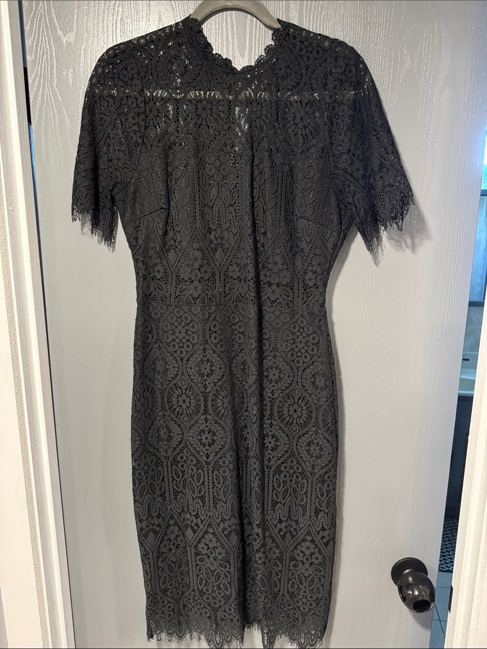 Lulu’s Black sheer lace dress
